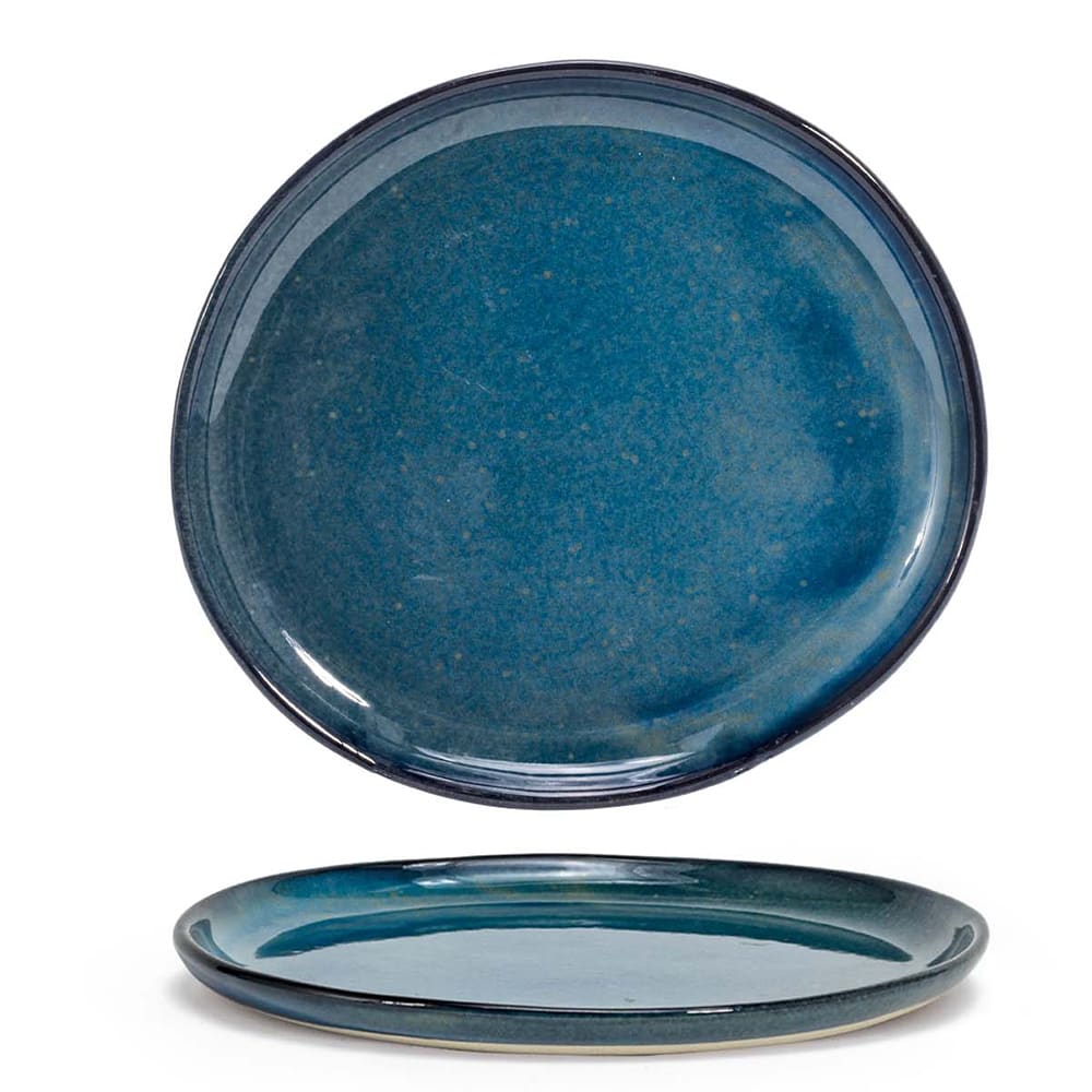 Front of the House 7 1/2" Round Artefact® Plate - Porcelain, Indigo (DSP036BLP23)