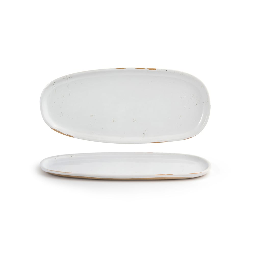 Front of the House Oval Artefact™ Plate - 11" x 5", Porcelain, Ash (DSP037BEP23)