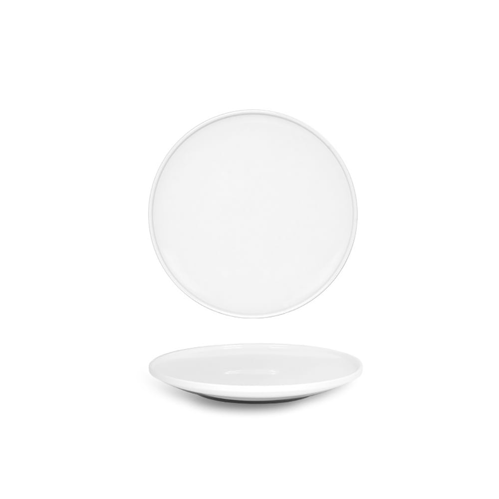Front of the House 7 1/2" Round Bevel™ Plate - Porcelain, White (DSP047WHP22)