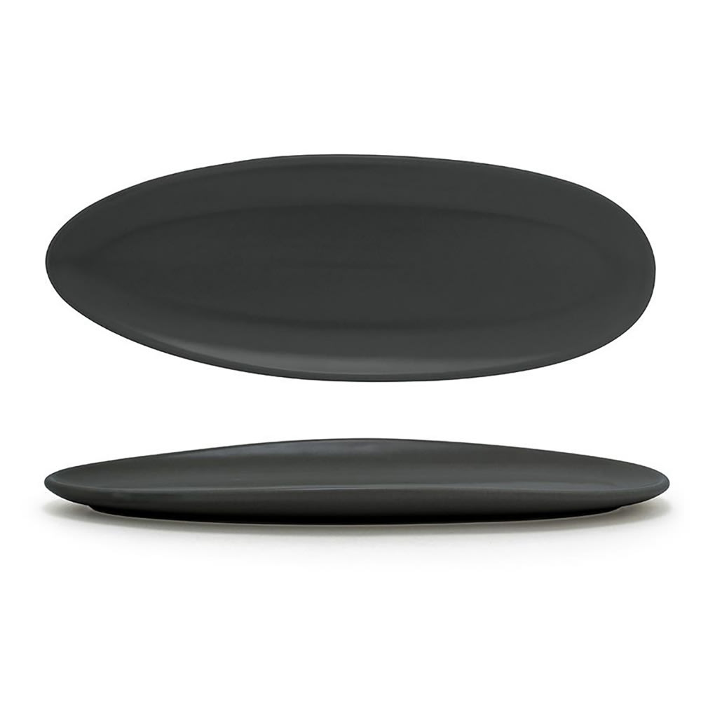 Front of the House Oval Tides™ Plate - 11 1/2" x 5", Porcelain, Mussel (DSU008BKP23)