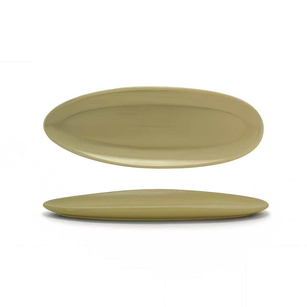 Front of the House Oval Tides™ Plate - 11 1/2" x 5", Porcelain, Sea Grass (DSU008GRP23)