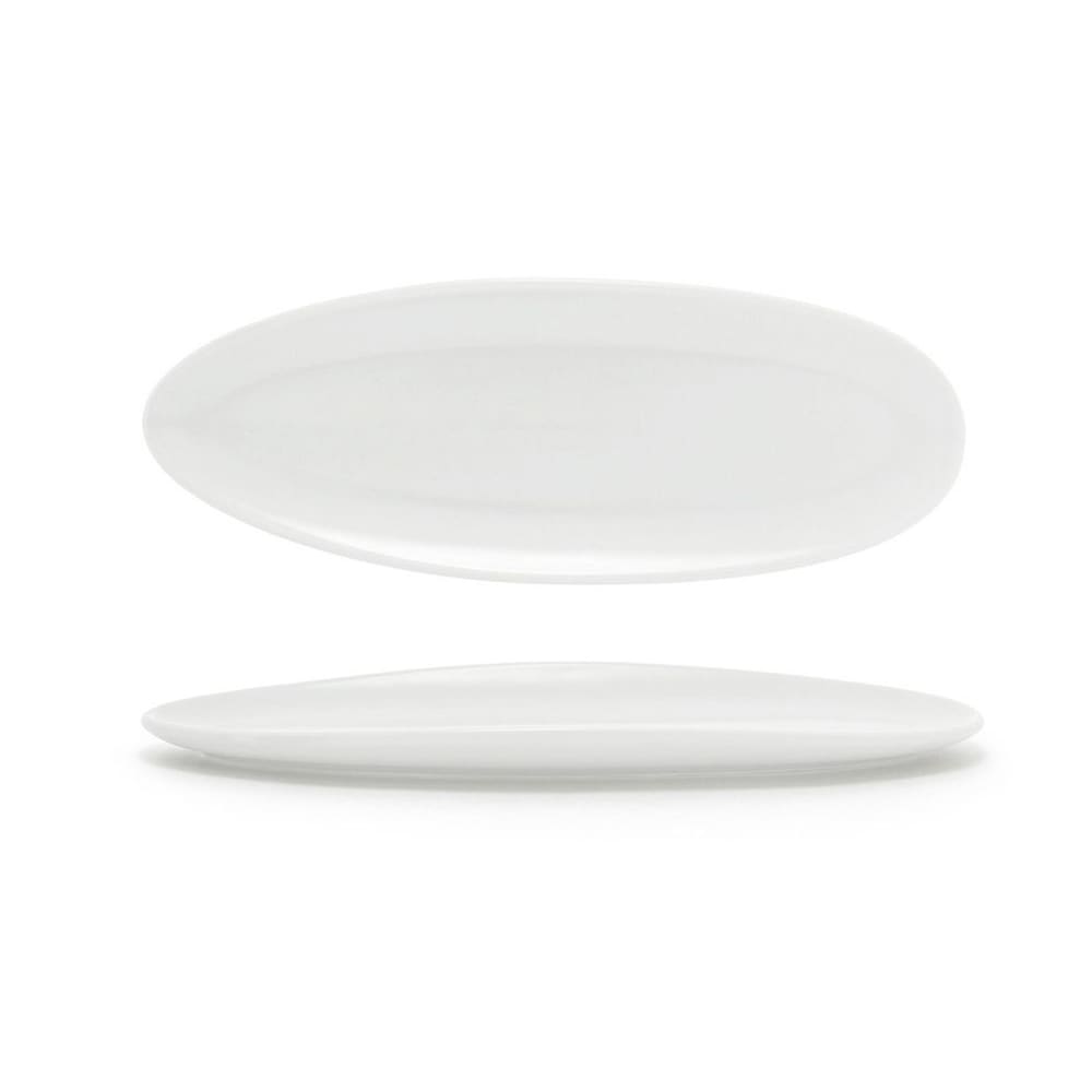 Front of the House Oval Tides™ Plate - 11 1/2" x 5", Porcelain, White (DSU008WHP23)