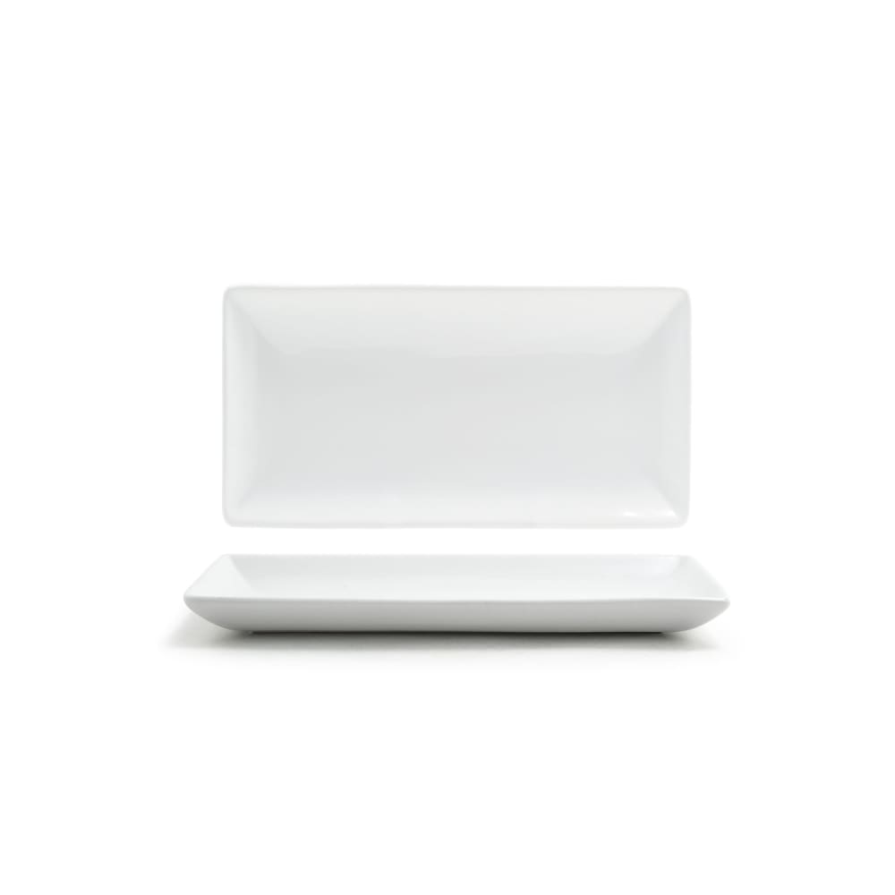Front of the House Rectangular Mod® Plate - 11 1/2" x 4 1/4", Porcelain, White (DSU009WHP21)