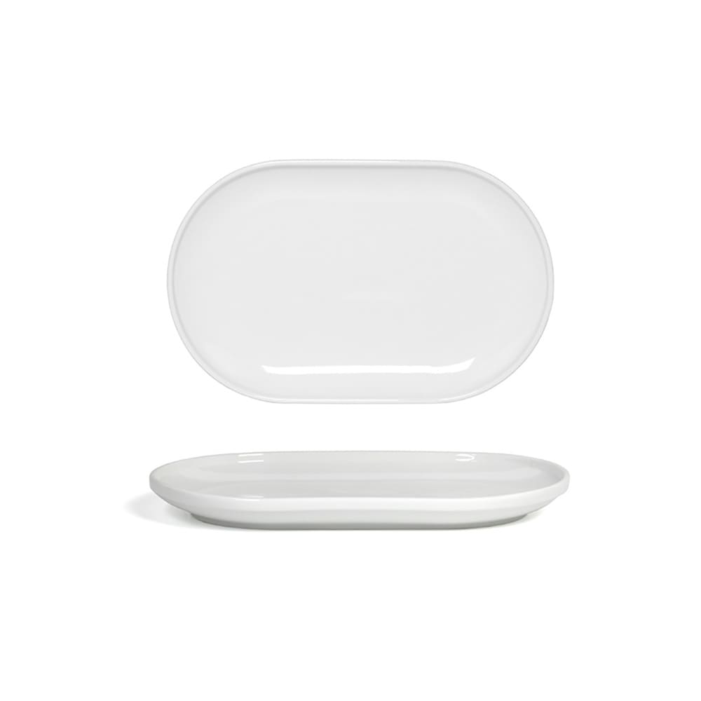 Front of the House Oval Bevel™ Plate - 11" x 7", White (DSU011WHP22)
