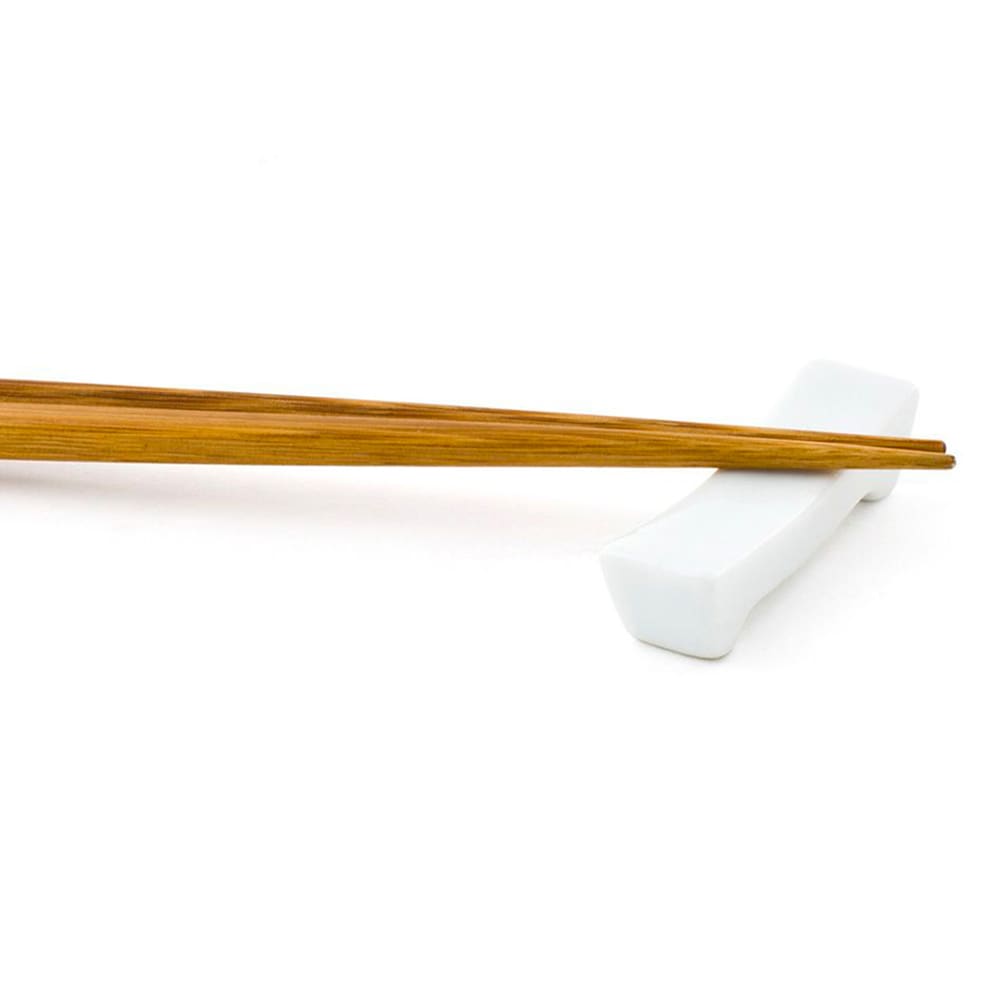 Front of the House 2 1/4" Classic Chopstick Rest - Porcelain, White (FCR001WHP25)