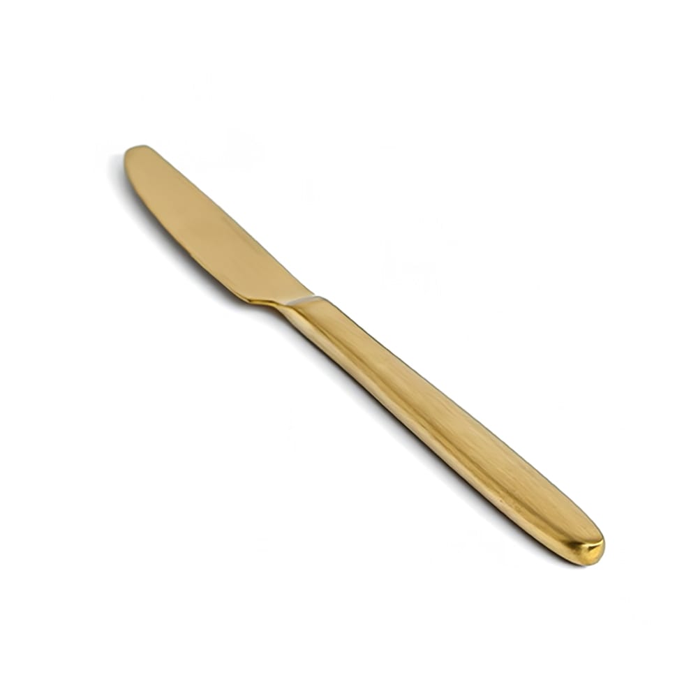 Front of the House 9 1/4" Dinner Knife with 18/10 Stainless Grade - Luca Pattern, Matte Brass (FDK008GOS23)