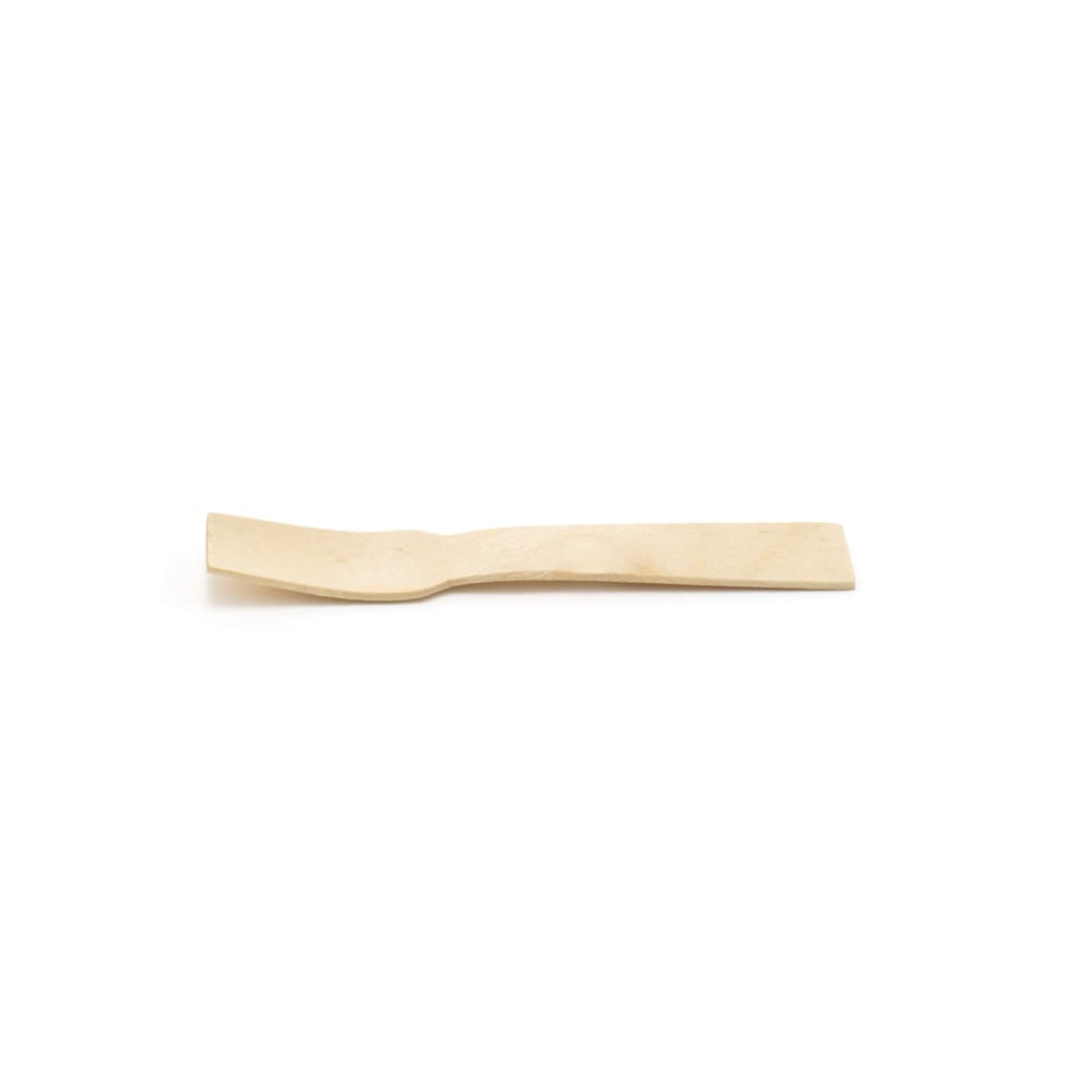 Front of the House 3 3/4" Servewise™ Disposable Mini Spoon, Pinewood (FSM005NAW28)