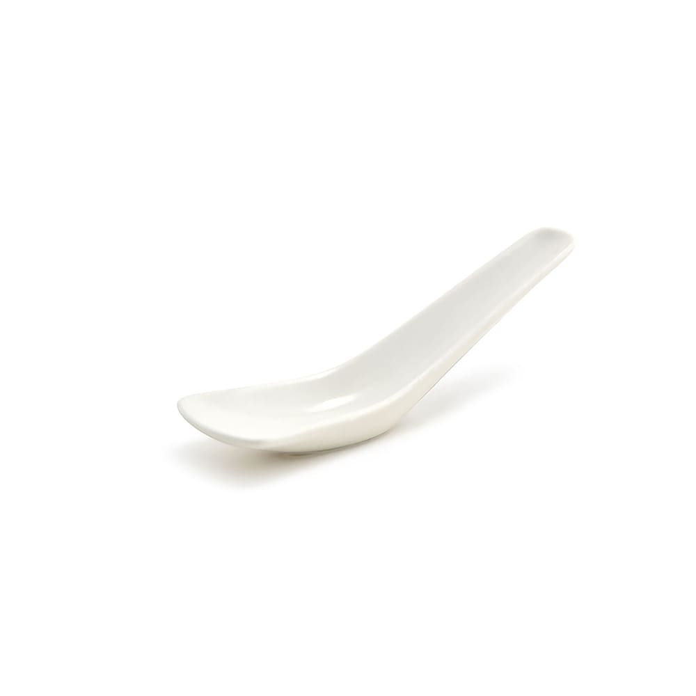 Front of the House 5 1/2" Catalyst® Asian Soup Spoon - Porcelain, White (FSP000BEP23)