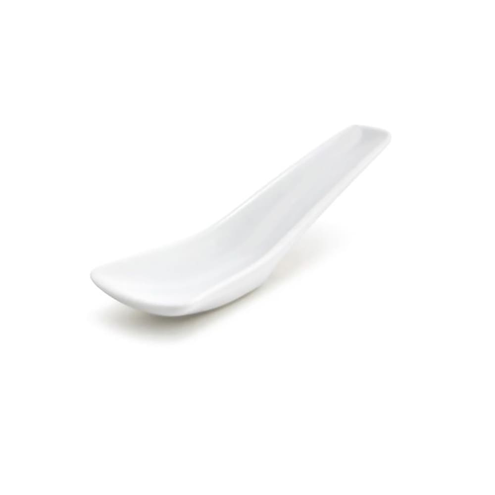 Front of the House 4 1/2" Tasting Spoon - Porcelain, White (FSP002WHP23)