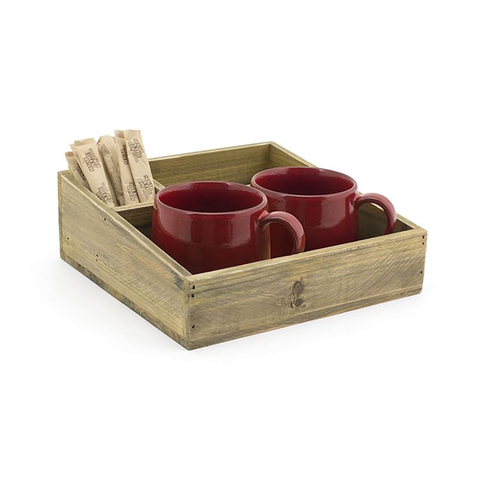 Front of the House (3) Compartment Condiment Organizer - 8 1/4" x 3", Wood, Natural (RAH002NAW21)