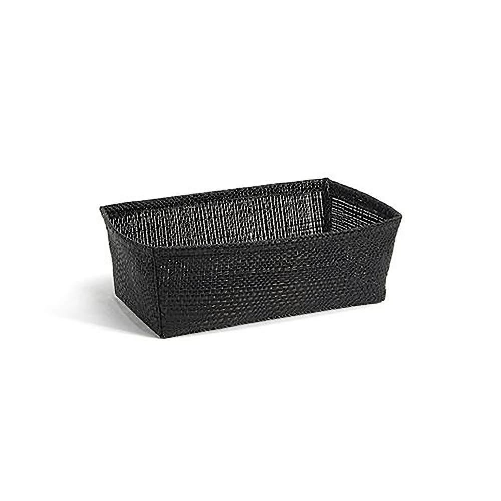 Front of the House Rectangular Metroweave® Woven Basket - 8 1/2" x 5", Vinyl, Black (RBA004BKV22)