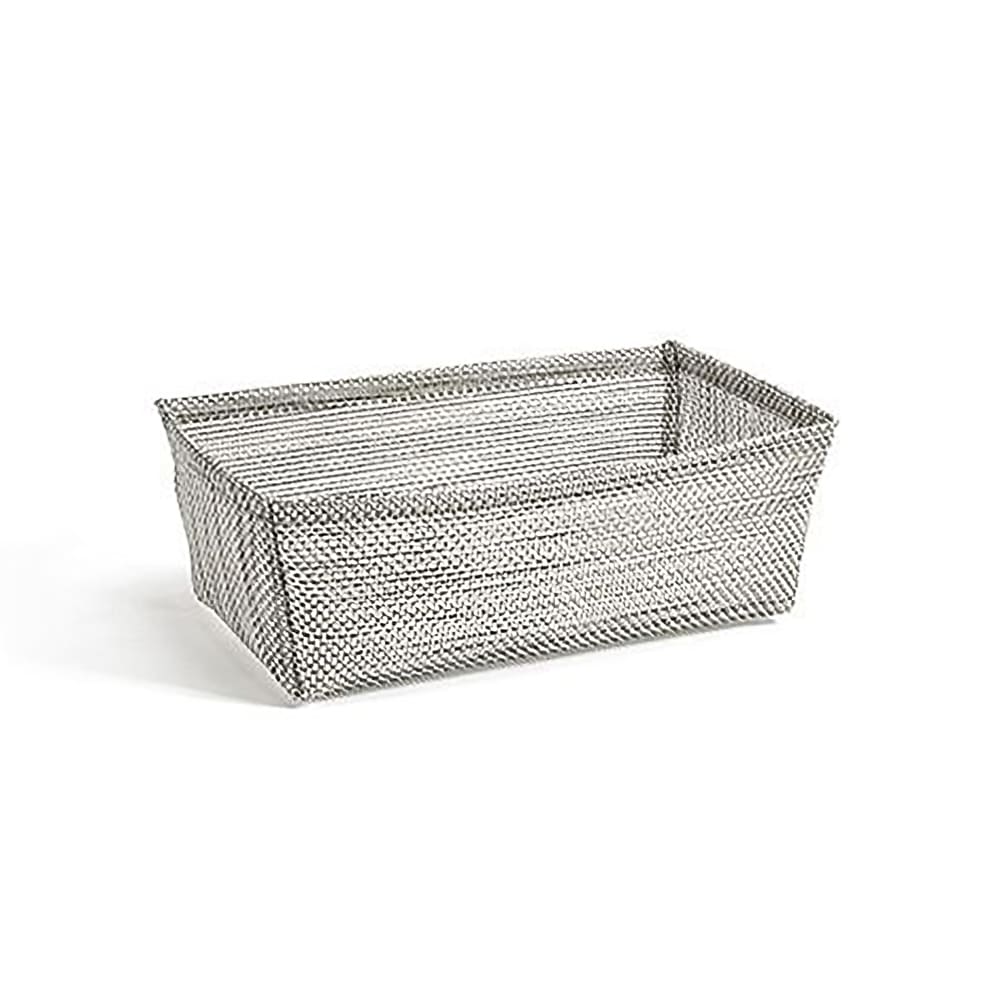 Front of the House Rectangular Metroweave® Woven Basket - 8 1/2" x 5", Vinyl, Mesh Grey (RBA004GYV22)