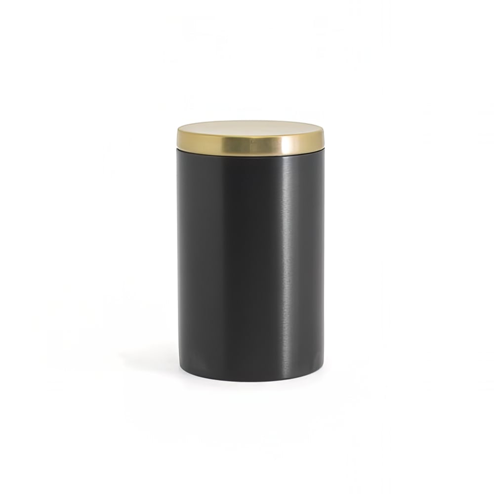 Front of the House 10 oz Round Storage Jar - Stainless Steel, Matte Black (RJR030BKS23)