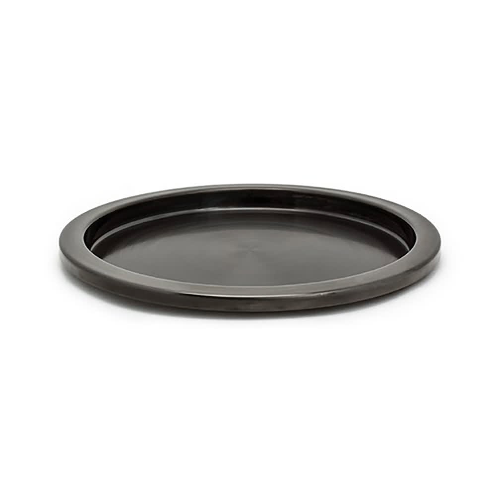 Front of the House 14" Round Serving Tray - Stainless Steel, Matte Black (RRT011BKS21)