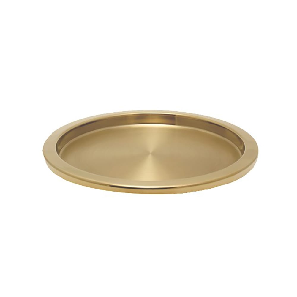 Front of the House 14" Round Serving Tray - Stainless Steel, Matte Brass (RRT011GOS21)