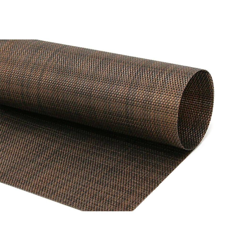 Front of the House Rectangular Metroweave® Woven Vinyl Placemat - 18 1/4" x 12", Mesh Copper (RTL008COV83)