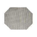 Front of the House Rectangular Metroweave® Woven Vinyl Placemat - 18 1/4" x 12", Silver (RTL010SIV83) thumbnail 2