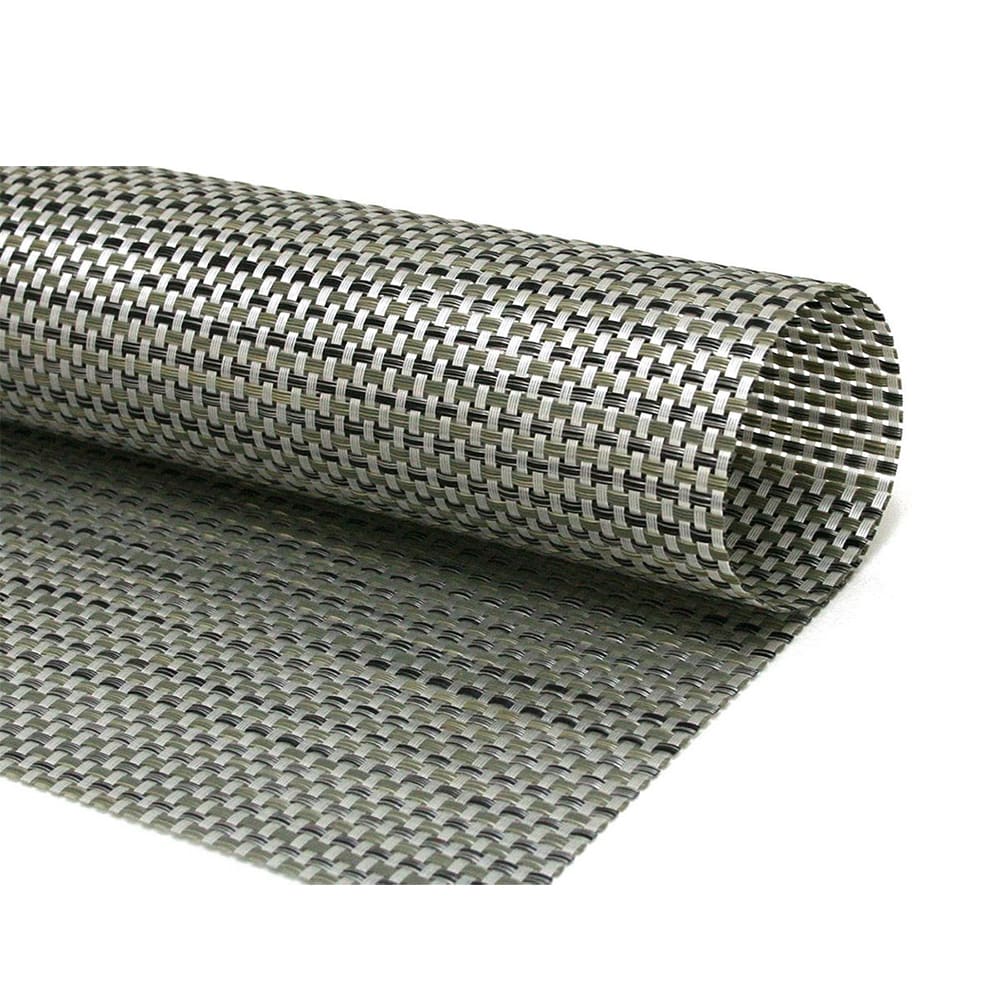 Front of the House Rectangular Metroweave® Woven Vinyl Placemat - 17 1/2" x 11 3/4", Silver (RTL015SIV83)