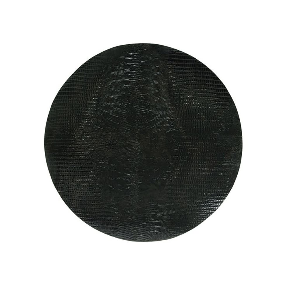 Front of the House 12" Round Sumatra Faux Leather Placemat - Henna (RTL017BKL23)