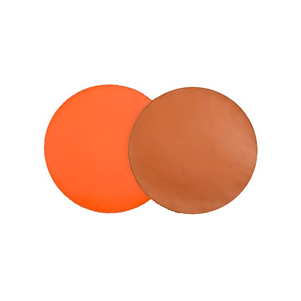 Front of the House 12" Round London Faux Leather Placemat - Saddle/Persimmon (RTL019TAL23)