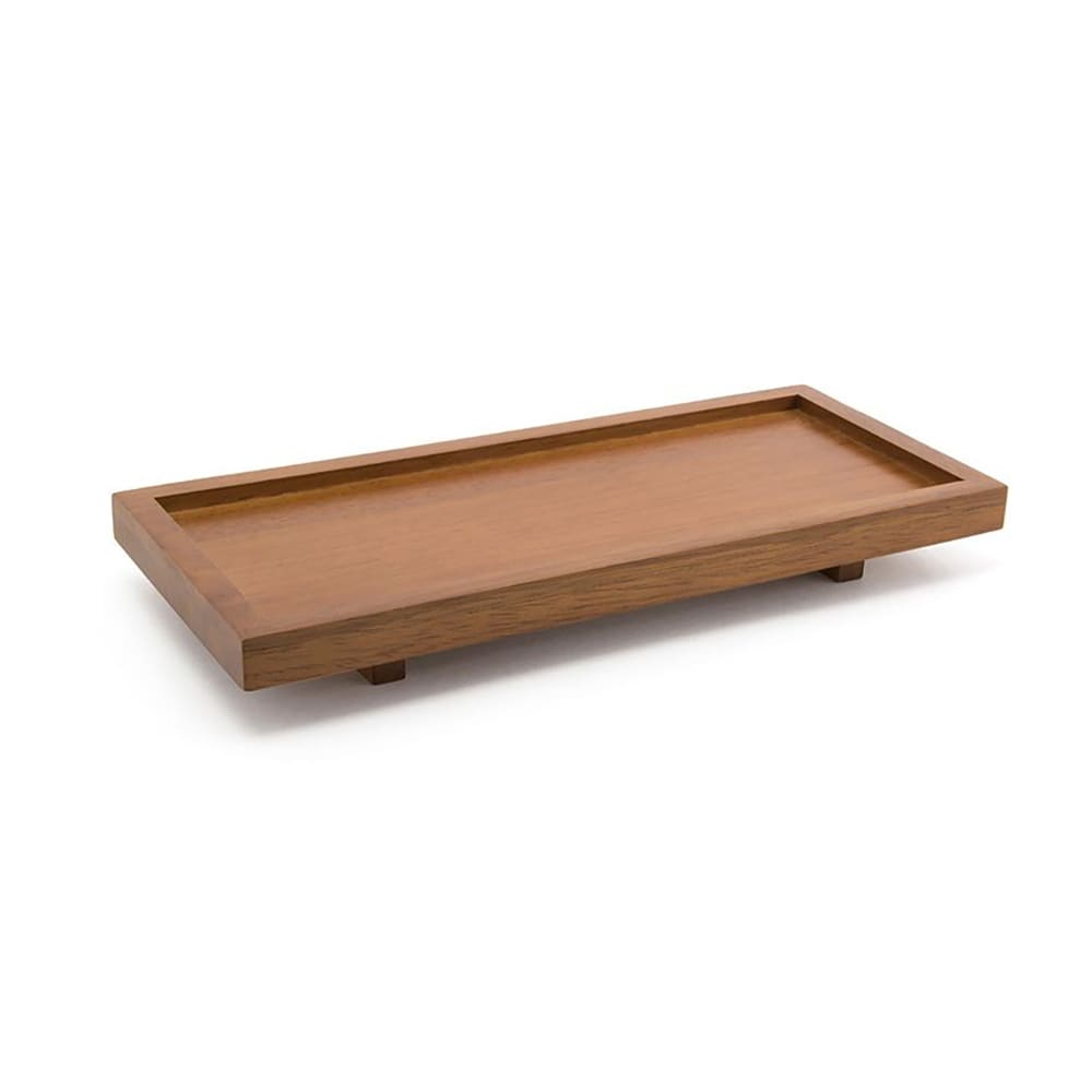 Front of the House Rectangular Serving Tray - 10" x 4 1/2" x 1 1/4", Rubberwood (RTR004RUW22)