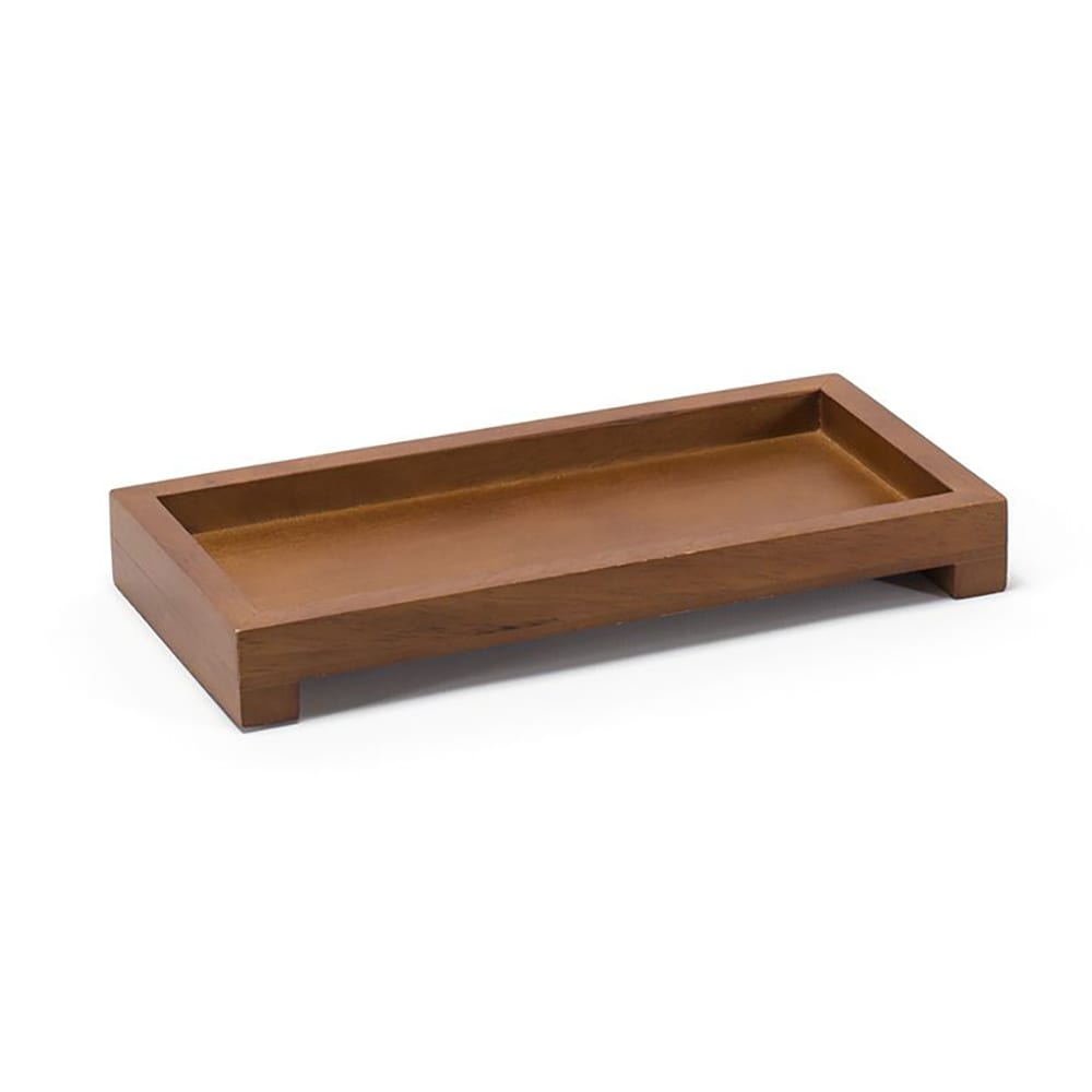 Front of the House Rectangular Serving Tray - 8" x 4" x 1", Rubberwood (RTR029RUW22)