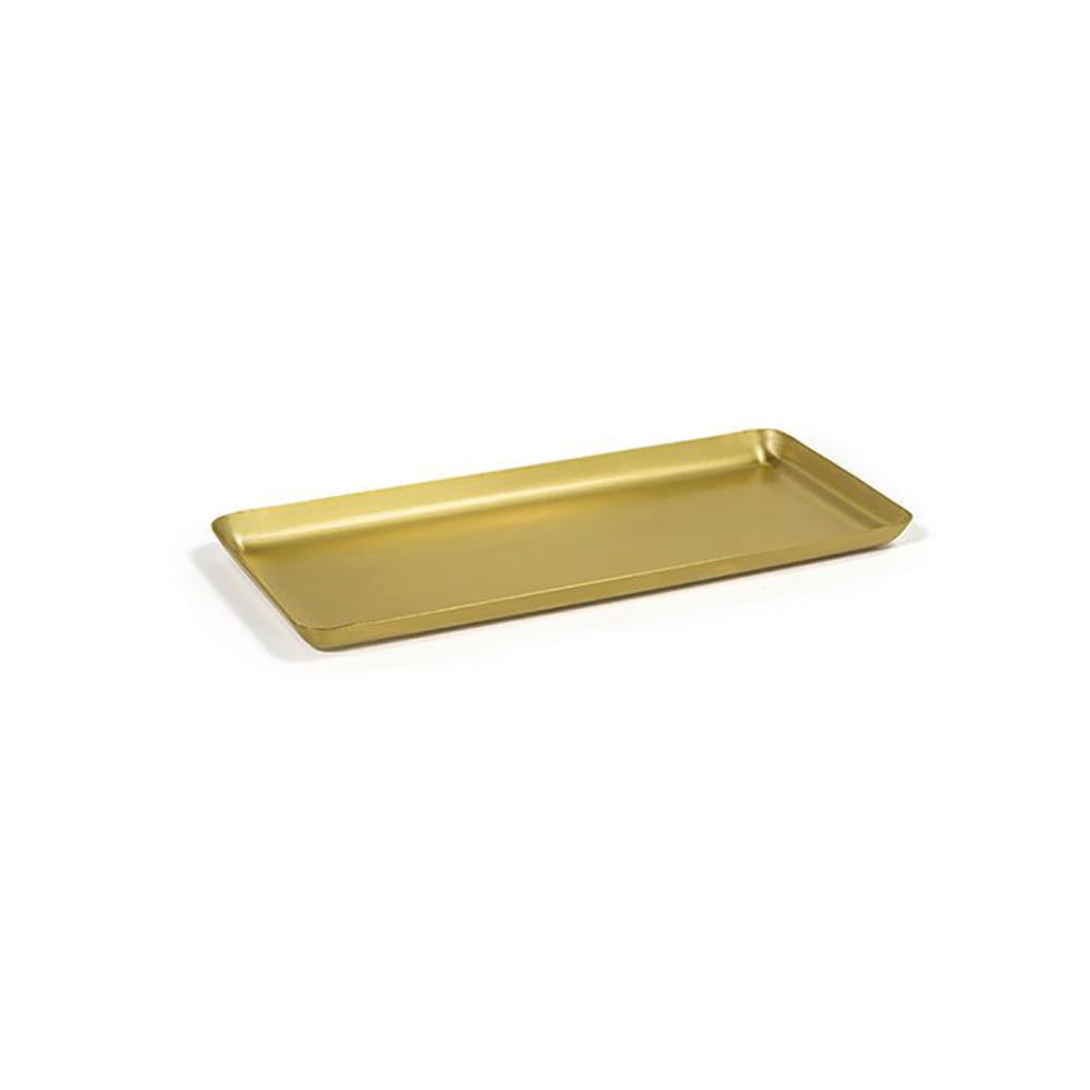 Front of the House Rectangular Tokyo Tray - 10" x 4 1/2", Stainless Steel, Matte Brass (RTR037GOS22)