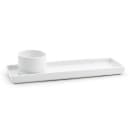 Front of the House 9 3/4" x 2 3/4" Rectangular Mod® Platter - Porcelain, White (SPT014WHP23) thumbnail 2