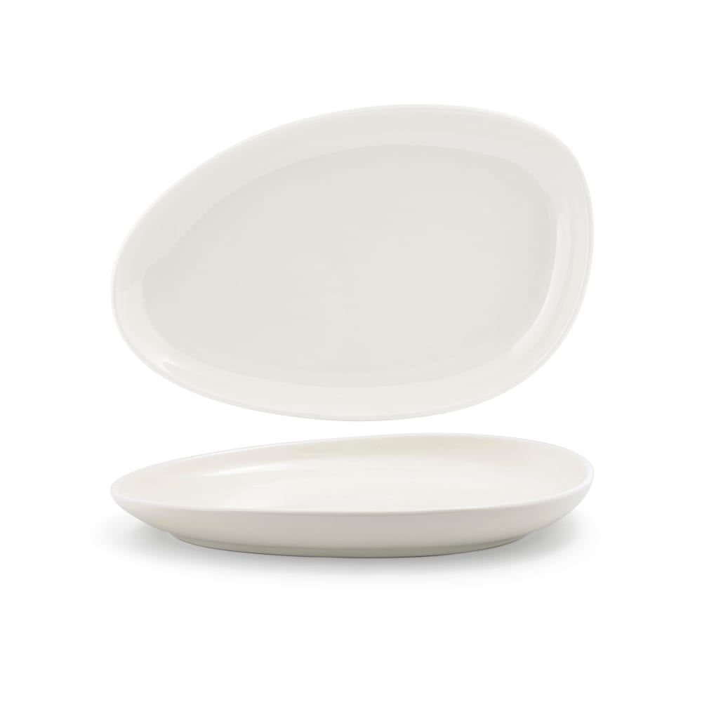 Front of the House Oval Kiln® Plate - 14" x 9", Porcelain, Vanilla Bean (SPT056BEP20)