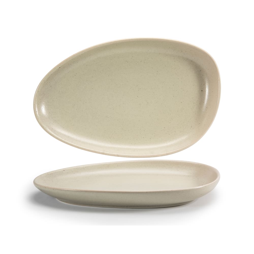 Front of the House Oval Kiln® Plate - 14" x 9", Porcelain, Mushroom (SPT056MUP20)