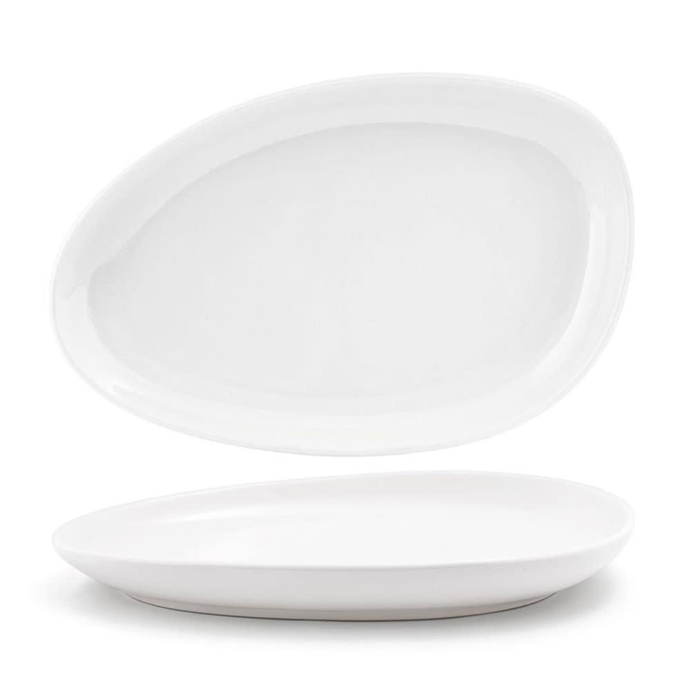 Front of the House Oval Kiln® Plate - 14" x 9", Porcelain, White (SPT056WHP20)