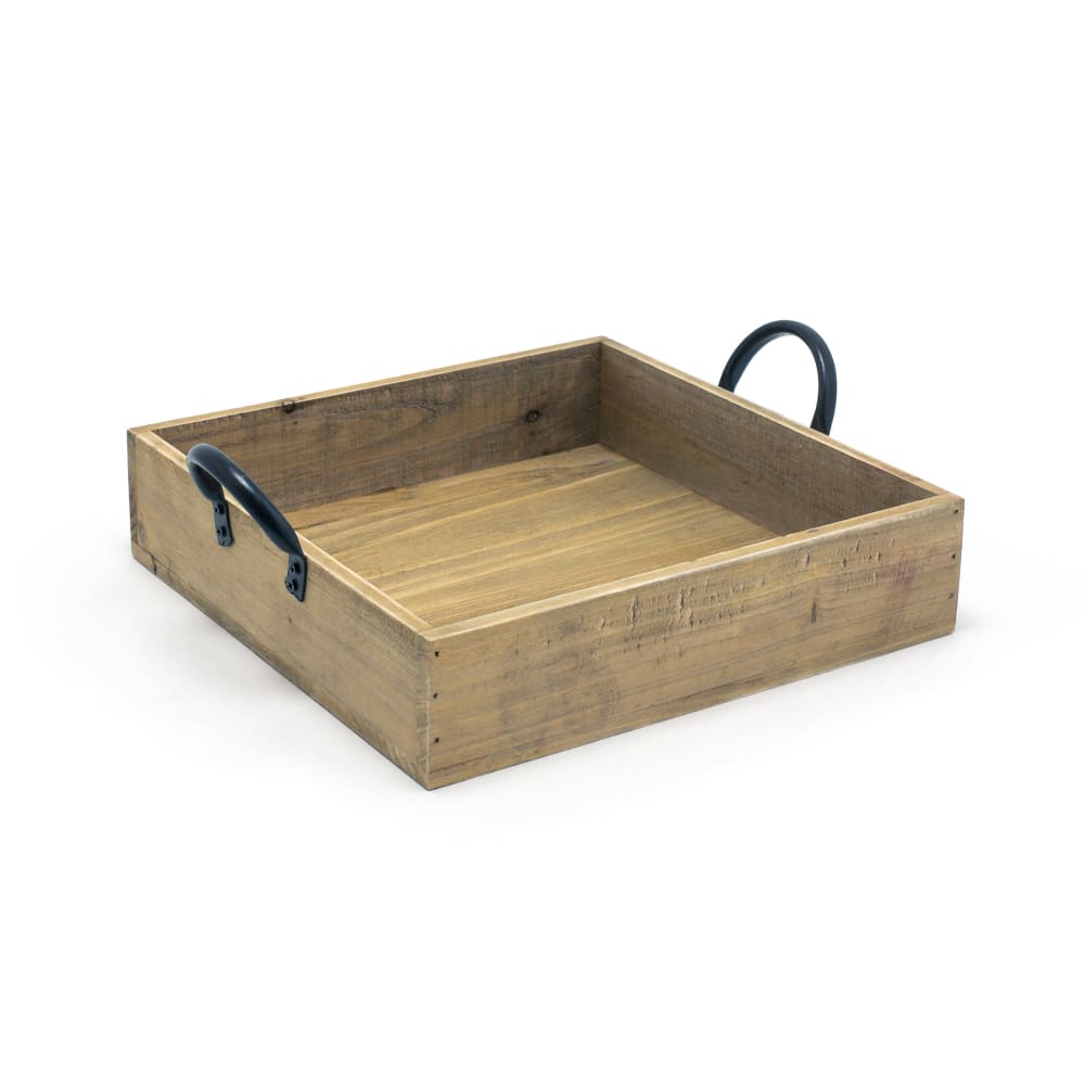 Front of the House 9 3/4" Square Rustic Wood™ Serving Tray (SPT059NAW21)