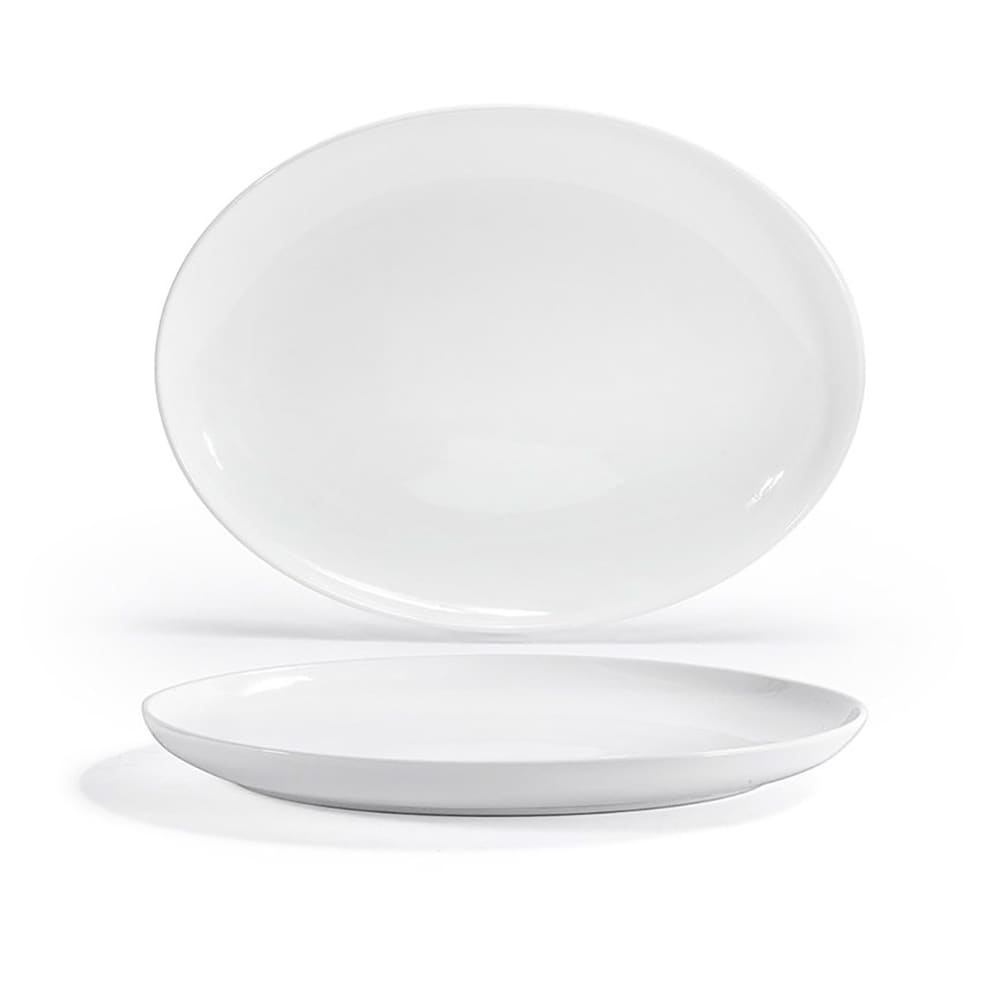 Front of the House Oval Harmony™ Plate - 15" x 9 3/4", Porcelain, White (SPT063WHP21)