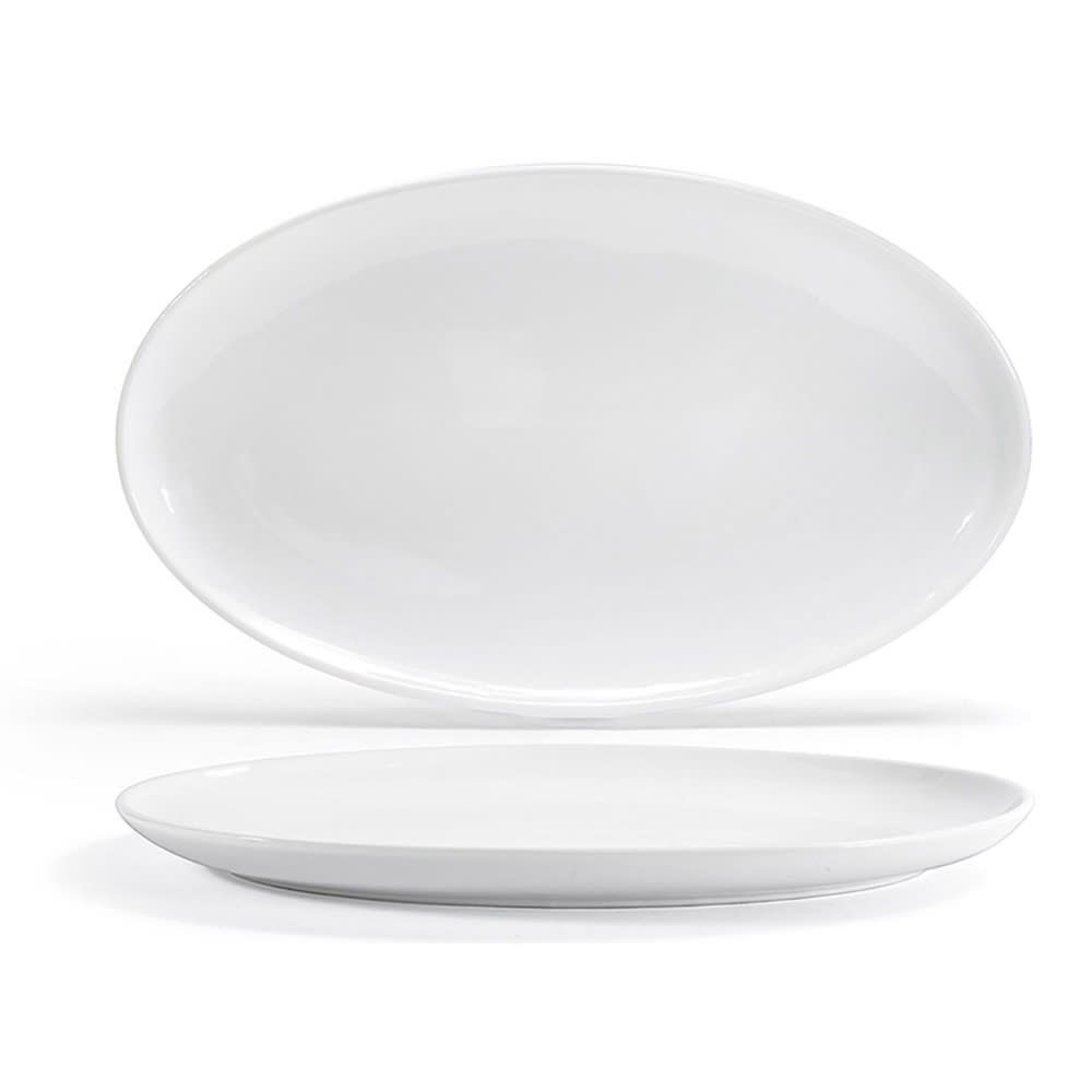 Front of the House 21" x 12 3/4" Oval Harmony™ Platter - Porcelain, White (SPT064WHP20)
