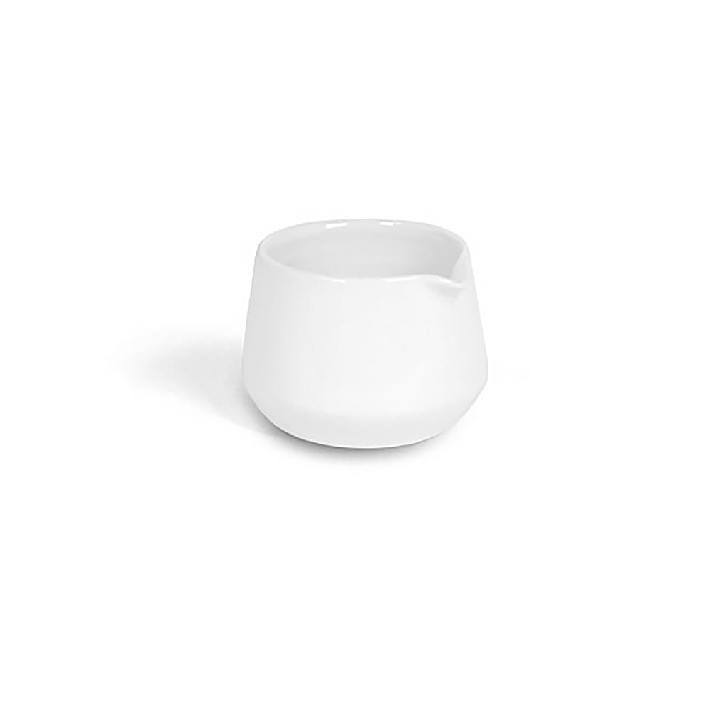 Front of the House 3 oz Bevel™ Pourer - Porcelain, White (TCR017WHP23)