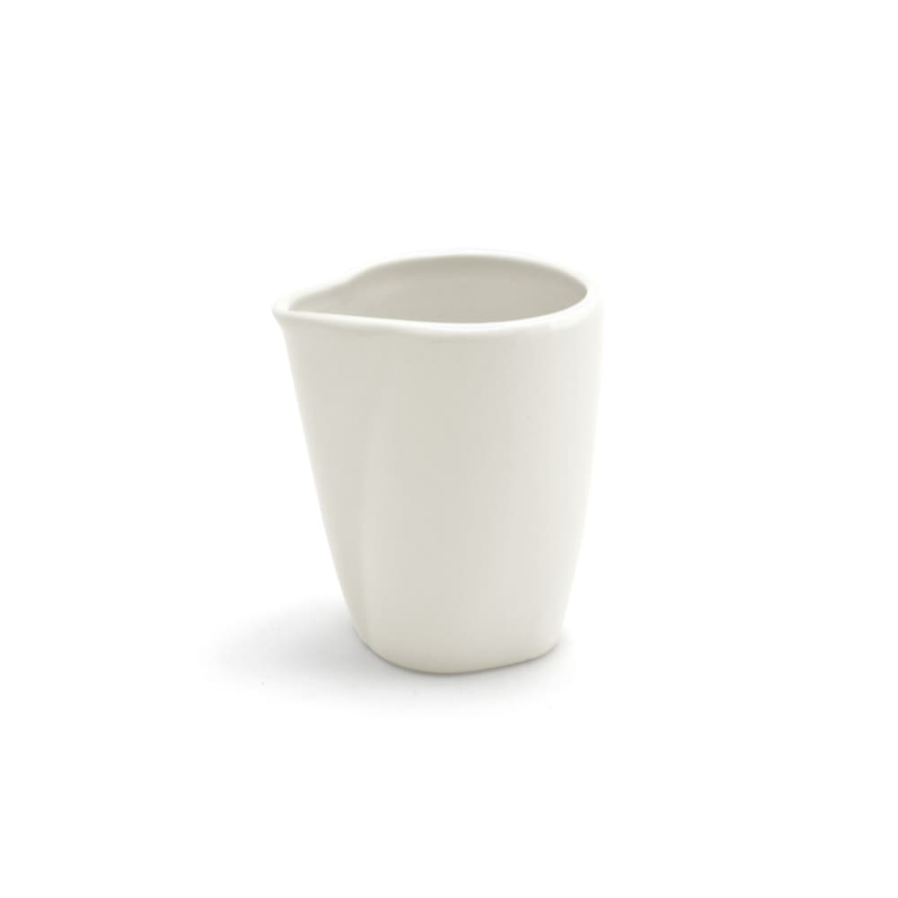 Front of the House 6 oz Round Catalyst® Mod® Creamer - Porcelain, White (TCS004BEP23)