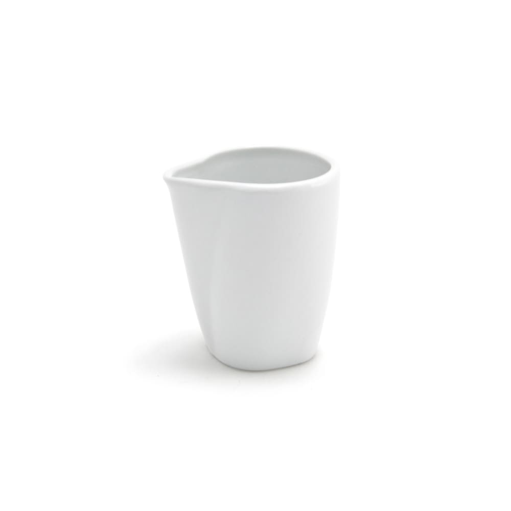 Front of the House 6 oz Round Catalyst® Mod® Creamer - Porcelain, White (TCS004WHP23)