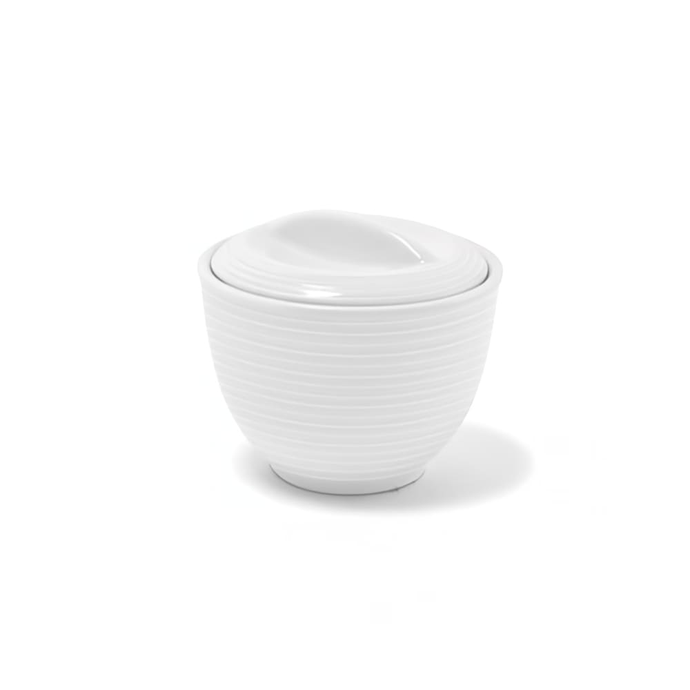 Front of the House 6 oz Sugar Bowl w/ Lid - Porcelain, White (TSC004WHP23)