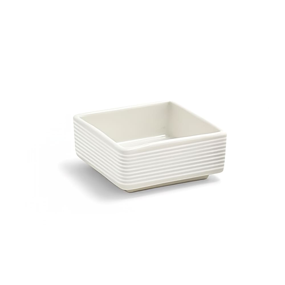 Front of the House 3 oz Square Spiral® Dish - Porcelain, White (TSH007BEP23)