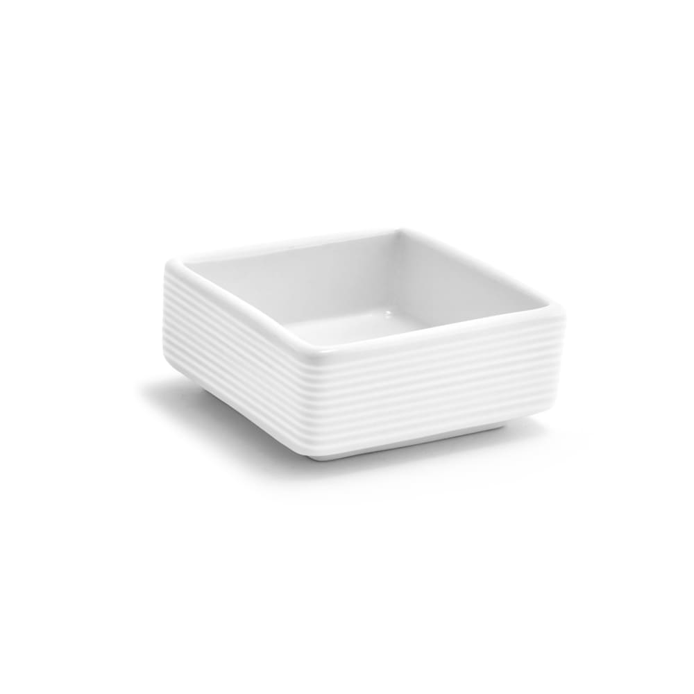Front of the House 3 oz Square Spiral® Dish - Porcelain, White (TSH007WHP23)