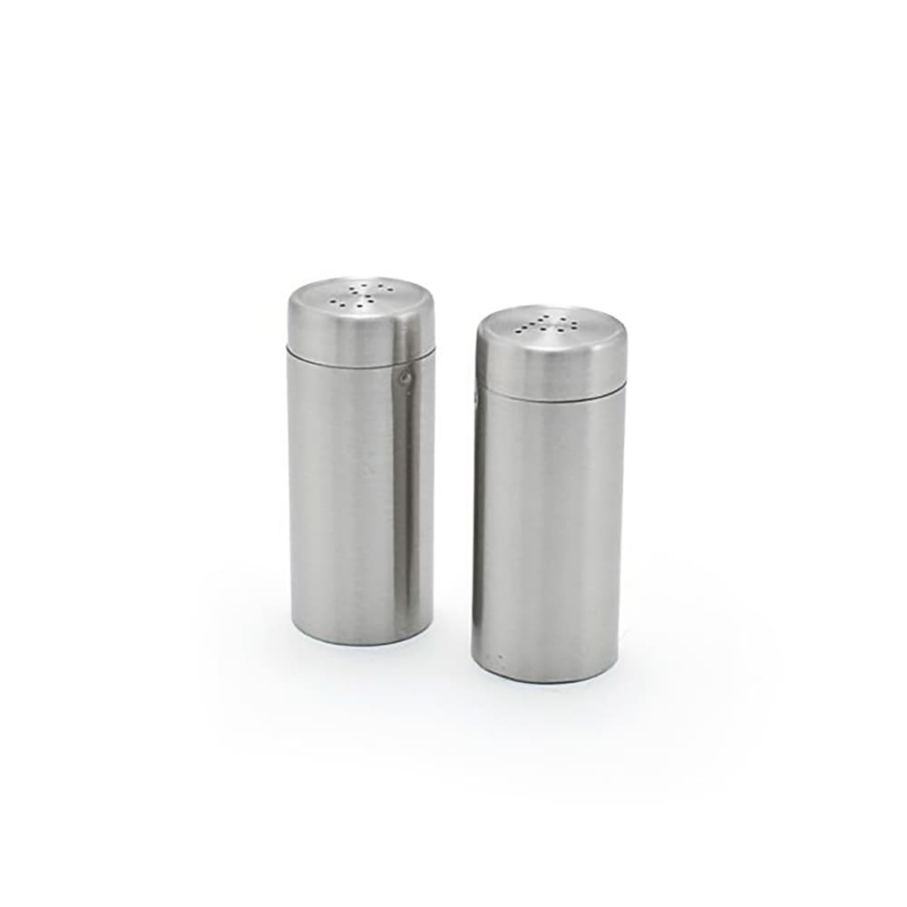 Front of the House 2 1/2 oz Salt & Pepper Shaker Set - Stainless Steel, 3"H (TSP012BSS22)