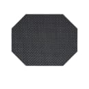 Front of the House Rectangular Metroweave® Woven Vinyl Placemat - 14" x 11", Black (XPM037BKV83) thumbnail 2