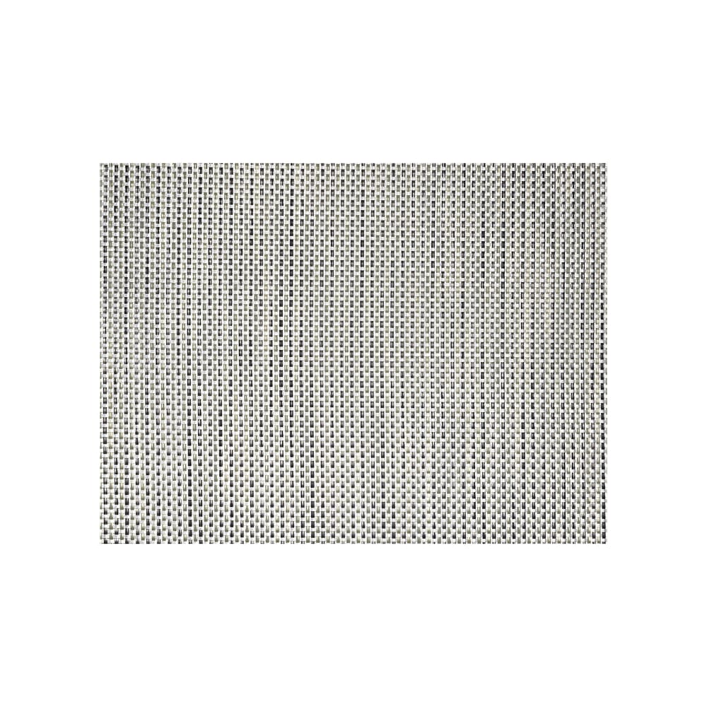 Front of the House Rectangular Metroweave® Woven Vinyl Placemat - 16" x 12", Silver (XPM041SIV83)