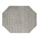 Front of the House Rectangular Metroweave® Woven Vinyl Placemat - 14" x 11", Silver (XPM043SIV83) thumbnail 2