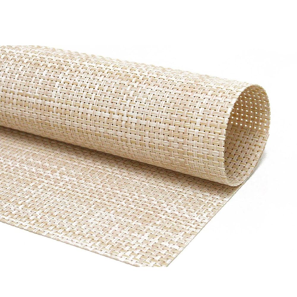 Front of the House Rectangular Metroweave® Woven Vinyl Placemat - 14" x 11", Natural (XPM049NAV83)
