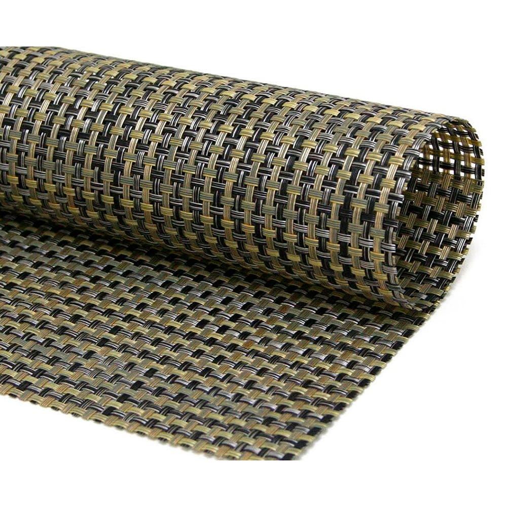 Front of the House Rectangular Metroweave® Woven Vinyl Placemat - 14" x 11", Gold (XPM052GOV83)