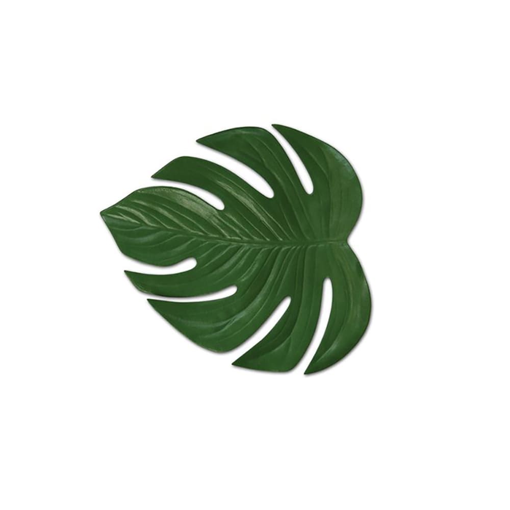 Front of the House Leaf-Shaped Vinyl Placemat - 9" x 8 1/2", Green (XPM062GRV83)