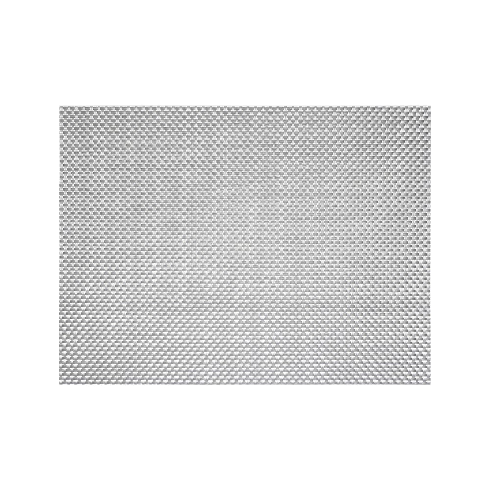 Front of the House Rectangular Metroweave® Woven Vinyl Placemat - 16" x 12", Pewter (XPM075SIV83)
