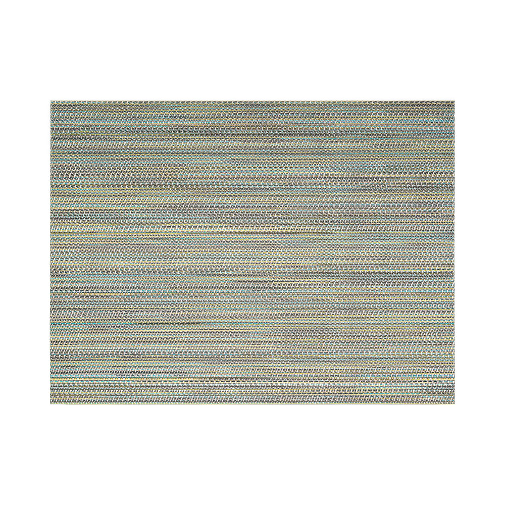 Front of the House Rectangular Metroweave® Woven Vinyl Placemat - 16" x 12", Peacock (XPM105GYV83)