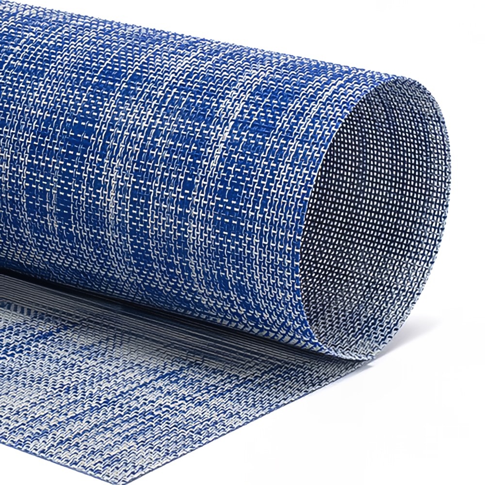 Front of the House Rectangular Metroweave® Woven Vinyl Placemat - 16" x 12", Cobalt (XPM123BLV83)